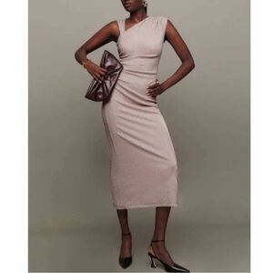 Reformation Amiah Knit Dress in Pink Sparkle - Medium